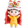 Lion Dance Lion Dance Koi Boy Girl Doll Decoration New Year Miniature Ornaments  Cake Decoration