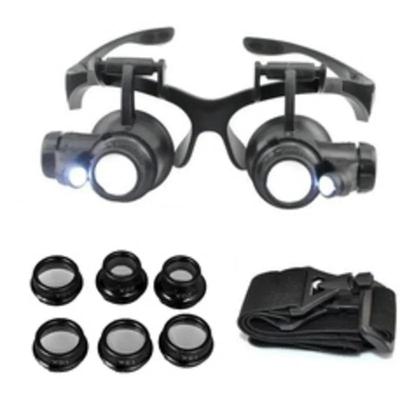 Nouveau 10X 15X 20X 25x LED Loupes bijoux bijoutier Loupe montre réparation lentille binoculaire