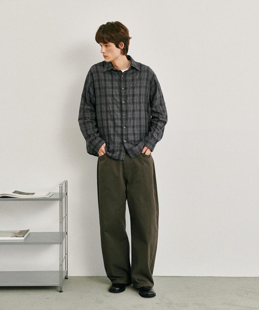 GLW Cotton Curved Pants Charcoal