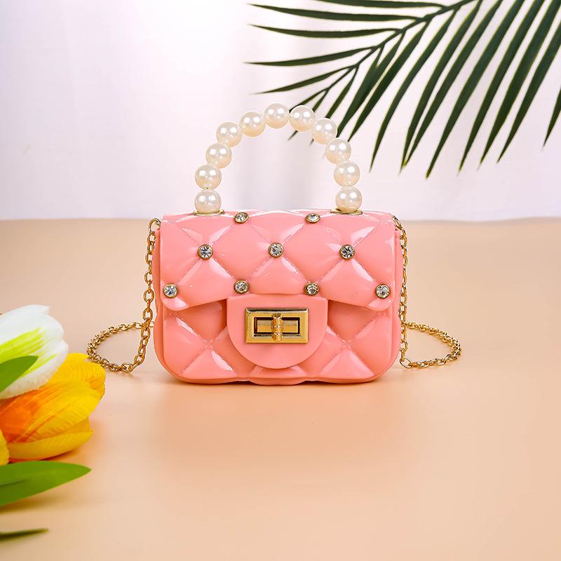 Summer Women's Argyle Pearl Handbag - Jelly Crossbody/Shoulder Bag