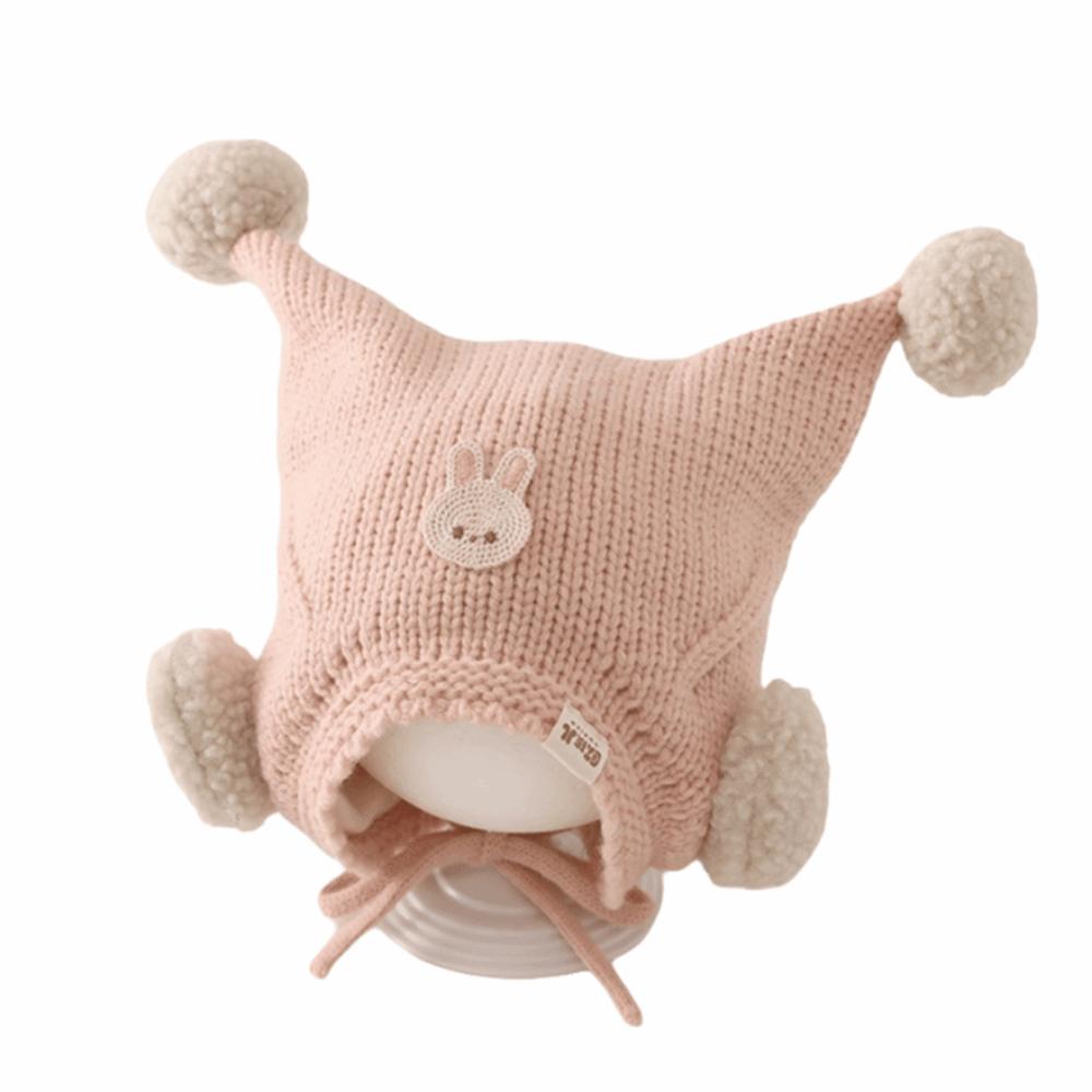 Cold-Resistant Toddler's Plush Knitted Hat Cute Kids Ear Protection Hat Photography Props