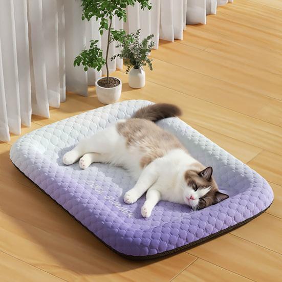 Pet Cooling Mat Summer Ice Silk Cooling Pad for Cats Dogs Heat Dissipation Anti Slip Sleeping Mat for Crate Sofa Balcony