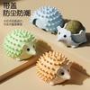 Grünes Igel-Katzen-Spielzeug mit Glöckchen, Interaktiver Kauball für Kätzchen, Langlebiges Gummi-Haustier-Spielzeug für Katzen Geschenk