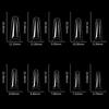 Alomd/Coffin/Square/Stilettos Fake Nail Tips,Clear Acrylic False Nail 10Sizes Press On Nail for DIY Nail Extensions