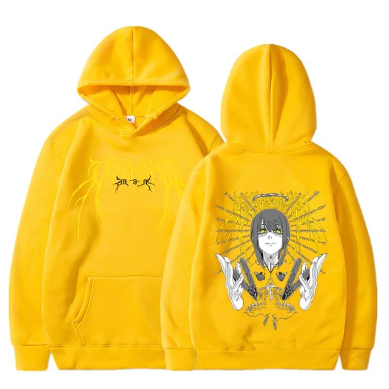 Gothic Chainsaw Man Makima Hoodies Men Fashion Long Sleeve Sweatshirts Women Casual Harajuku Streetwear Pullovers Sudaderas