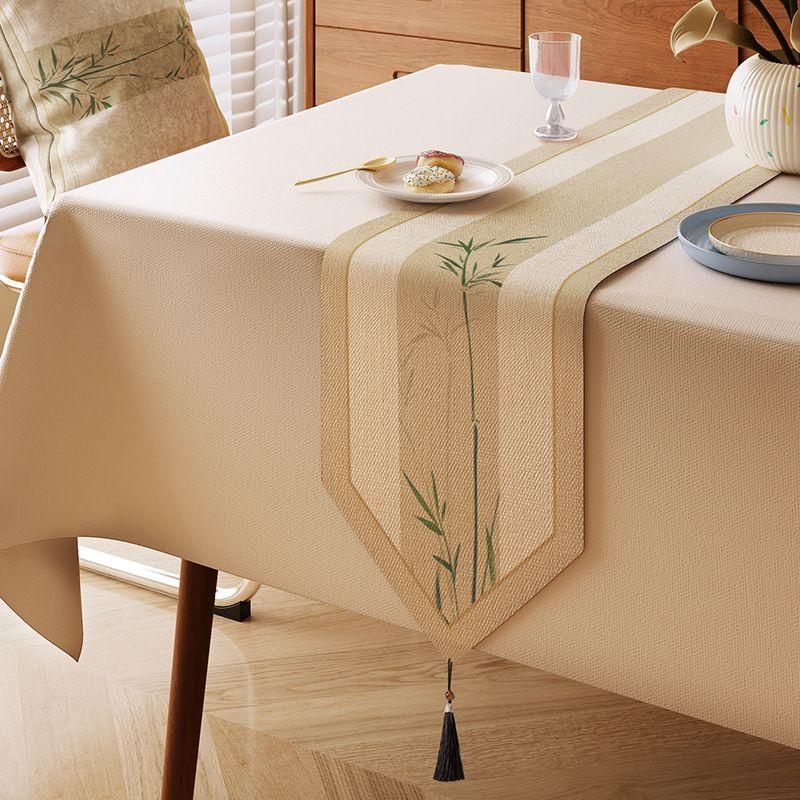 

Новая скатерть в китайском стиле, водонепроницаемая, маслостойкая, чайная подставка, скатерть, доступная роскошь, необычная накидка, ткань, дзен-чайный флаг, скатерть Green Bamboo Ma Sense Table Runner-Green 35*140cm