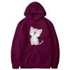 Autumn Winter Solid Color Cat Classic Hoodie Men's Daily Casual Harajuku Hoodie Y2K Street Wear Warm Hoodie