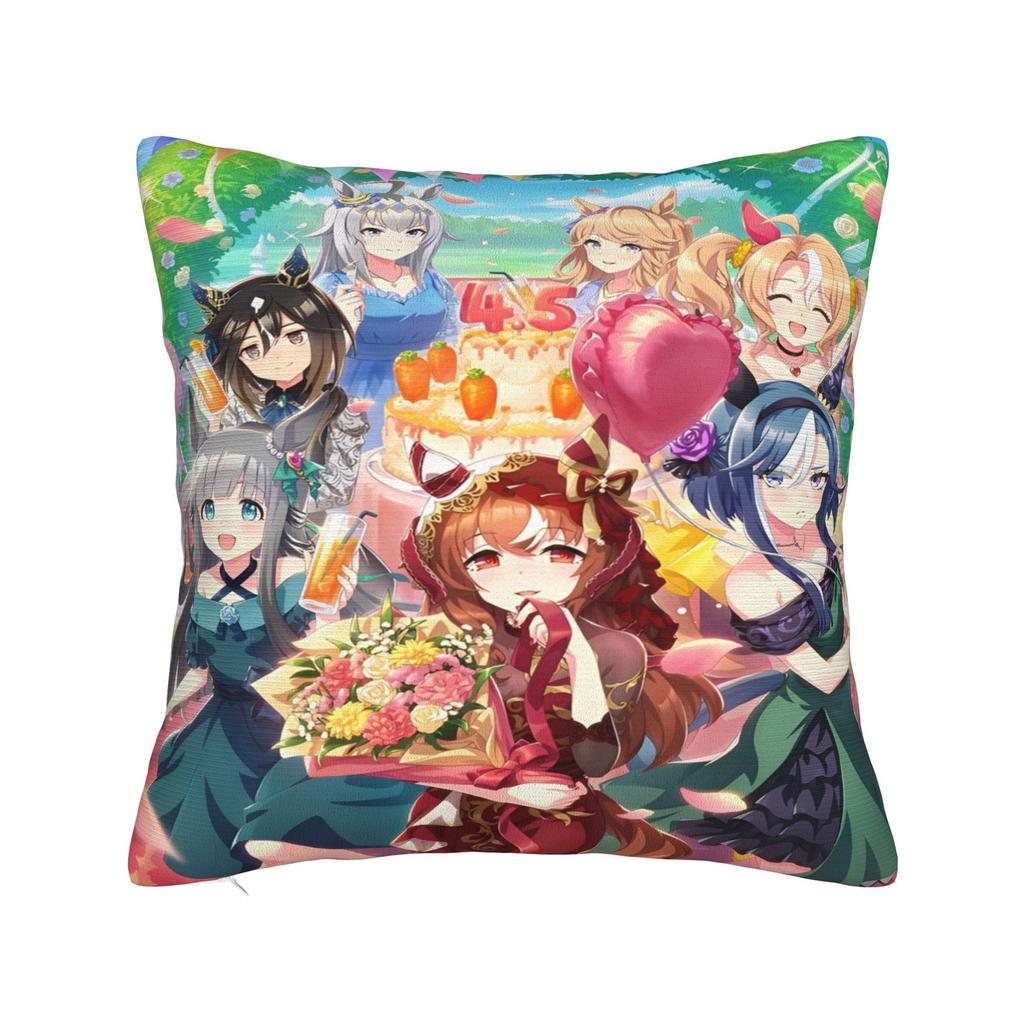 Car Decorations Uma Musume Anime Cartoon Pillowcases Merch Pillow Cover Square Multiple Sizes