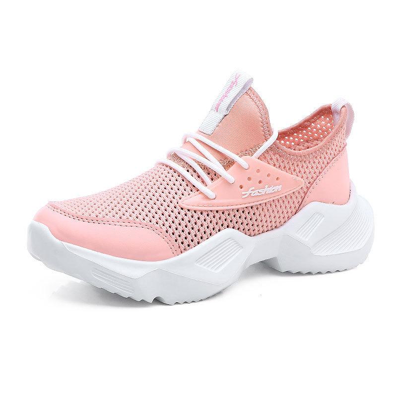 

New black mesh shoes student versatile sports casual little white shoes women s breathable trendy shoes 40 розовый