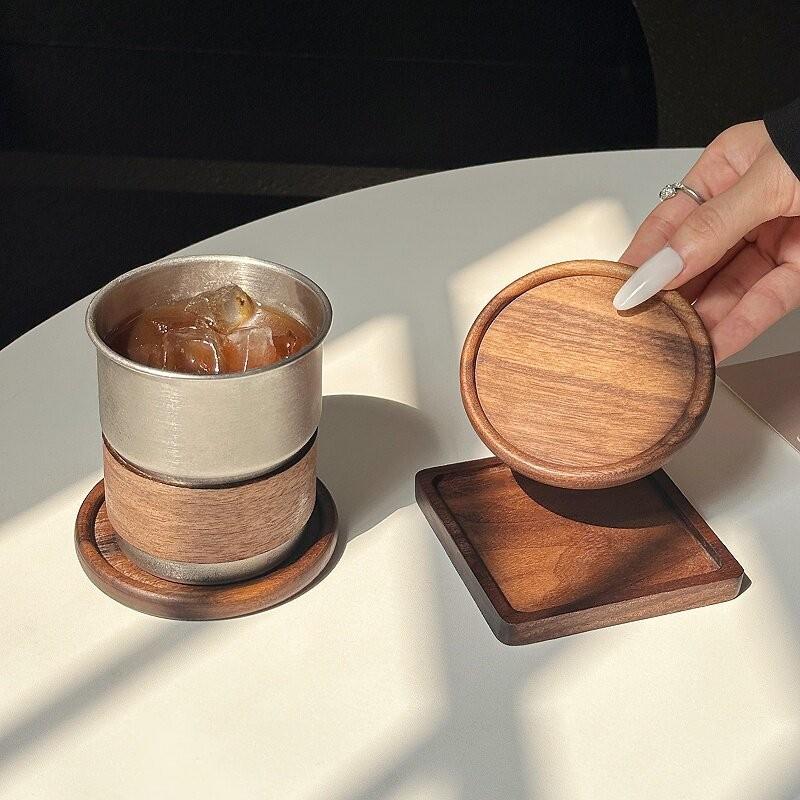 Runde Holzscheibe Tassenuntersetzer Untersetzer Für Tee Kaffee Tassen Getränkehalter Für DIY Geschirr Dekoration Langlebig Küche Dekoration Zuhause