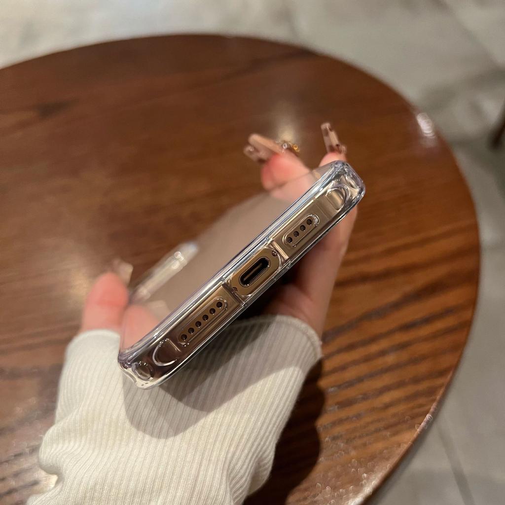 Luxury Shockproof Transparent Phone Case For iPhone 16 15 14 13 12 Mini 11 Pro Max X Xs XR Max 7 8 Plus SE Bumper Cases Cover