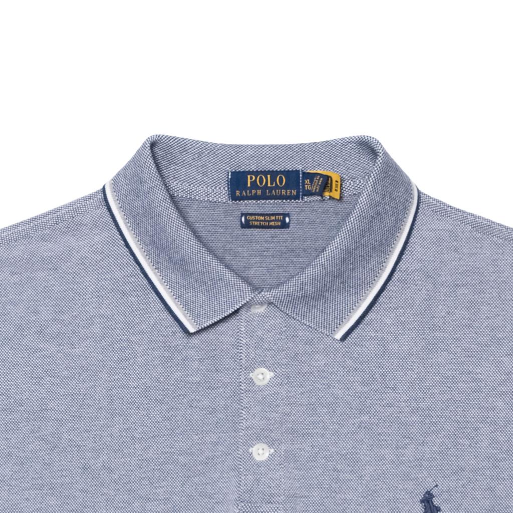 Polo Ralph Lauren SS24 Logo Embroidered Cotton Long Sleeve Polo Shirt Men Tops Blue MNPOKNI16821195-400