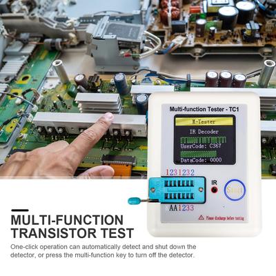 Transistor Tester Colorful Display Electronic Tester Pocketable For Diode Triode