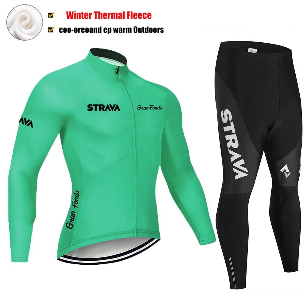 2026 Winter Fleece Warm Cycling Suit Set, Mountain Bike Cycling Suit Set Long Sleeve Men's Winter Cycling Pants Cycling Suit Fleece