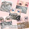 Thick White Lashes Eyelashes Extension Eye Makeup Tools White False Eyelashes  for Cosplay