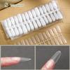 300 Pcs/Bag Fake Nail Tips Matte Coverage Transparent False Nails Tips Gel Nails Extension Diy Practice Nail Tool