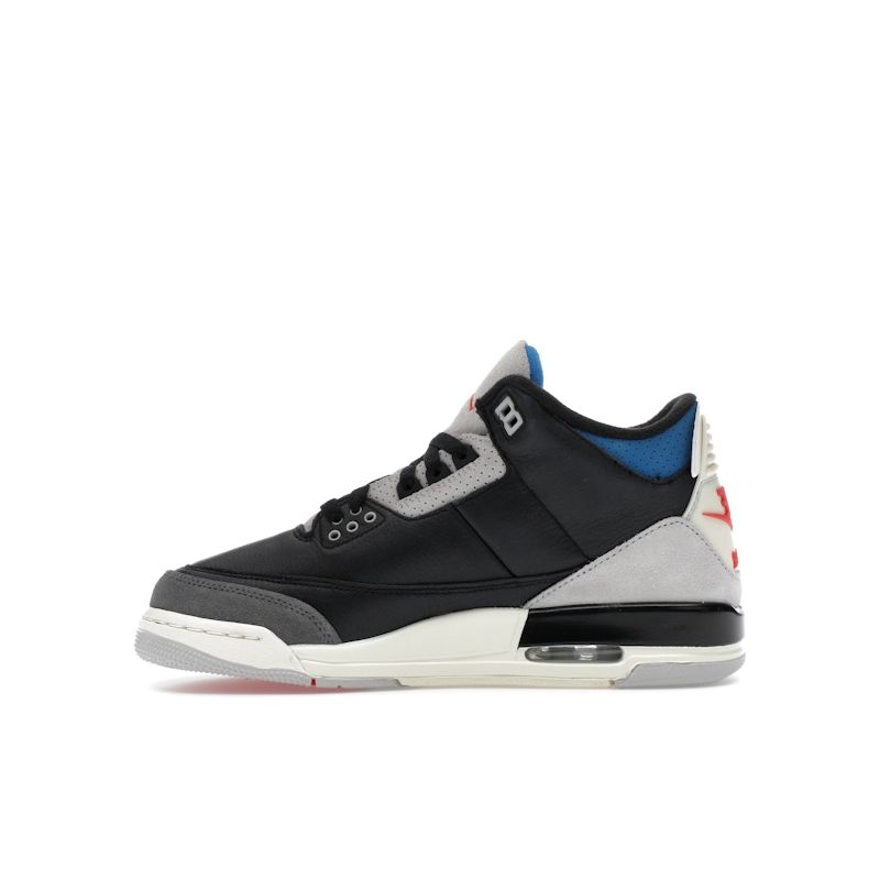 Air Jordan 3 Retro OG GS Rare Air Kids Sneakers Black Chile-Red Neutral-Grey IB8968-004