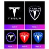 Car Sticker Tesla 2Pcs Car Door Projector Lamps Welcome Lights Accessories For Tesla Model 3 S X Y Cybertruck Roadster SpaceX