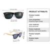 Trendy Color Changing Bamboo Wood Sunglasses Outdoor Travel Fishing Riding Sunscreen Sunglasses Wooden Frame