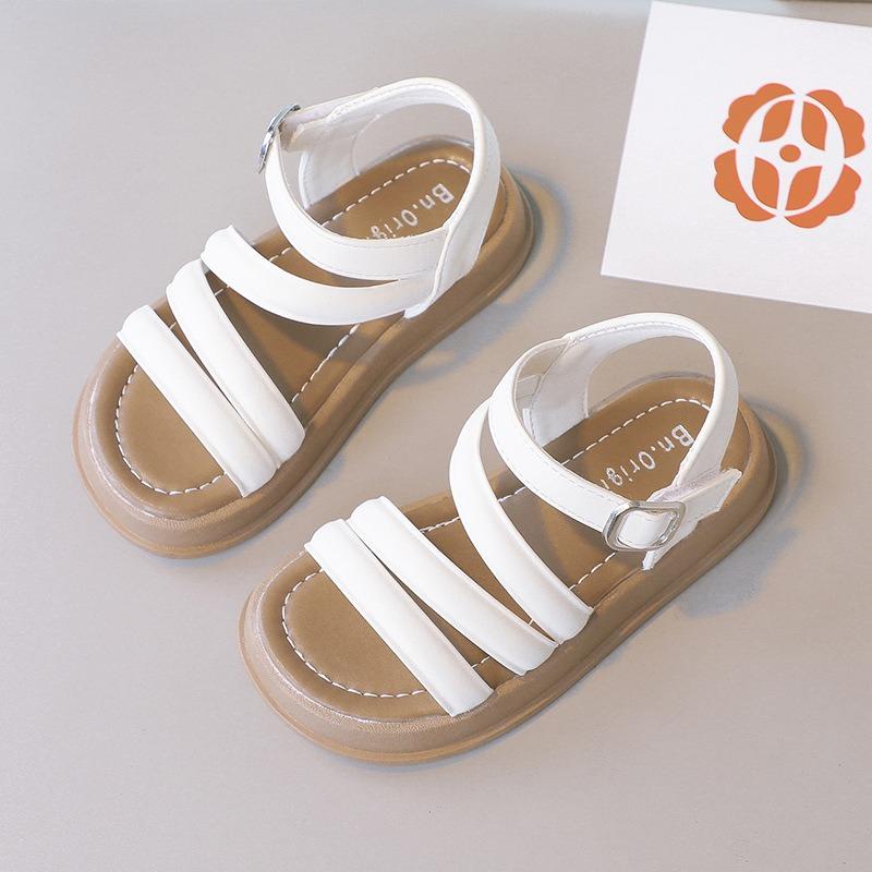 Sommer Neue Kindersandalen Koreanische Version von Mädchen Sandalen mit weicher Sohle und offener Spitze Große Kinder Römersandalen Flut