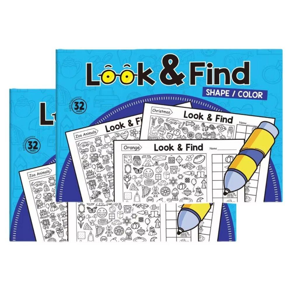 Verbeter Visuele Perceptie Leuk Kleurboek Zoek en Vind Spel Boek Kinder Cadeau