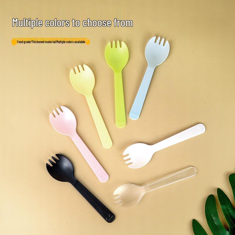 COFLYEE Disposable Plastic Dessert Spoons & Forks