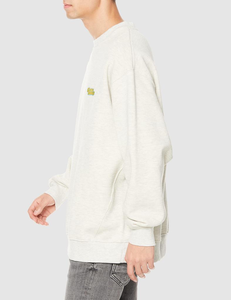 Sweatshirt sweatshirt with logo embroidery for Oatmeal [IMPROVES] [SIDEWAYSTANCE] Fleece-lined men, 70097,