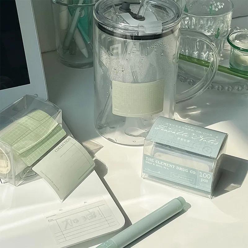 100 hárkov/škatuľka Výsuvná rolka poznámkový blok Kreatívna jednoduchosť Štúdium Samolepiaca poznámka Urob si sám Dekoratívna nálepka na zošity Krásna nálepka so štítkom