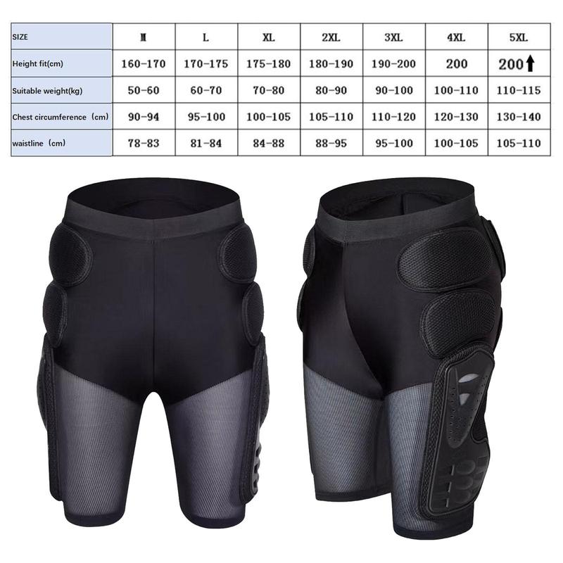 Mehrschichtige Hüftschutz-Polsterhose Elastischer Bund Motorrad-Schutzhose für Downhill-Sportarten