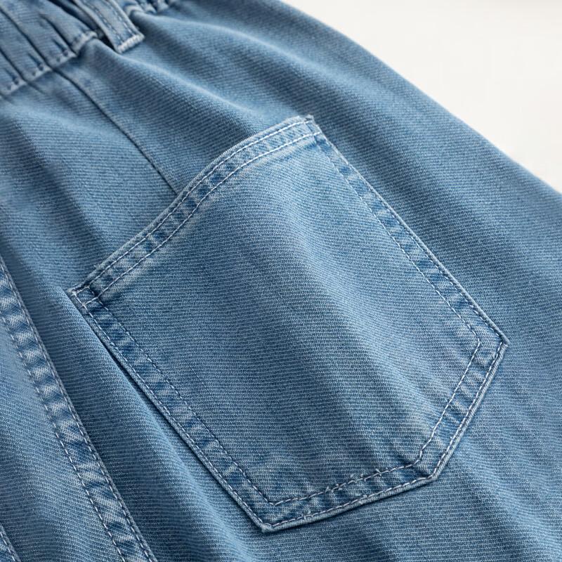 Lingsha Women's Tencel Denim Wide-Leg Pants
