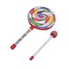 Hand Drum Wooden Frame Cartoon Shape Cute Appearance Crisp Sweet Small Volume Kids DrumLolly