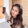 2Pcs Plush Cat Ears Hair Claw Women Side Clip Broken Hair Small Grab Clip Sweet Cute Princess Head Shark Clip Hairpin Headwear