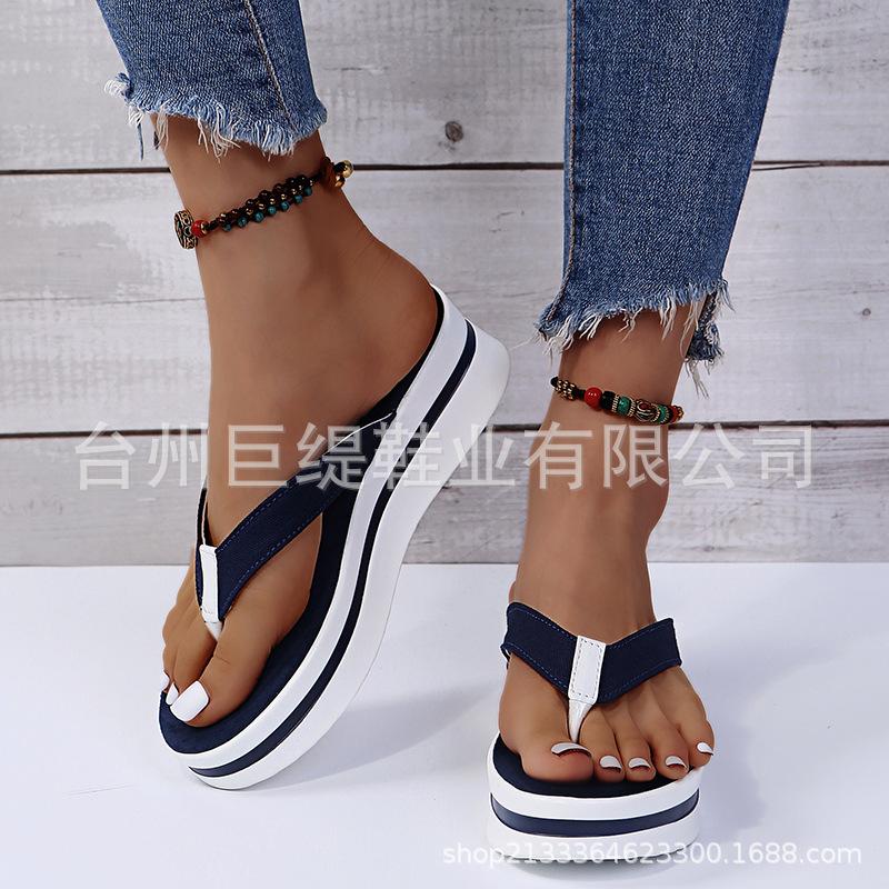 Giant Ti Large Size Women's Shoes 2025 Spot 2021 Summer Foreign Trade Women's Shoes Flip-flops Women's Platform Sandals 43