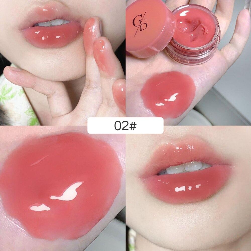

Блеск для губ Canned Jam Lip Gloss Gege Bear Jam Lip Honey Увлажняющий и блестящий зеркальный нелипкий макияж для губ Oolong GX1090-02#