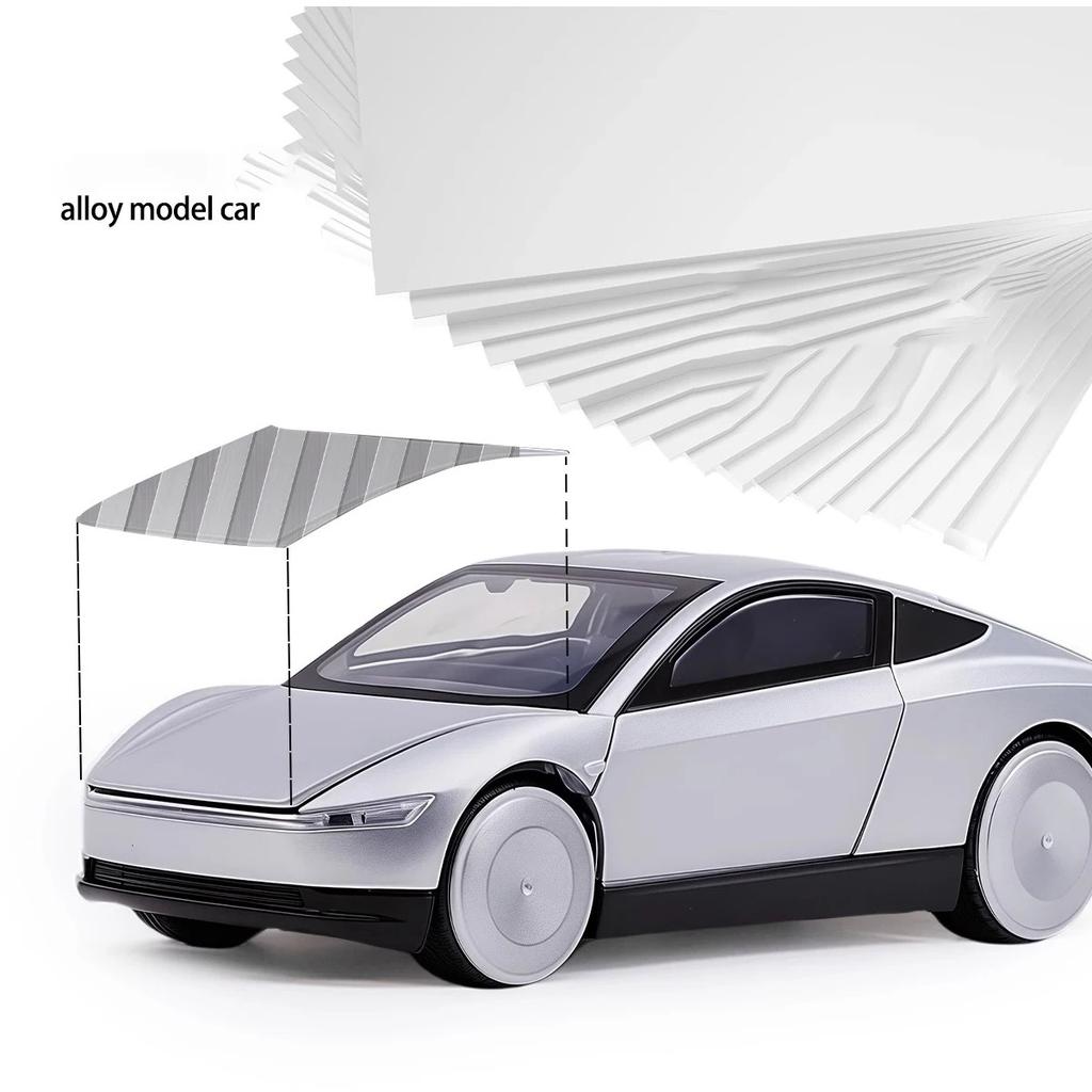 1/32 Tesla Cybercab Robotaxi Fahrerloses Taxi Legierung Metall Druckguss Modellauto Zuhause Trendige Spielzeuge Ornamente Ausstellungsstücke Sammlungen Dekorationen