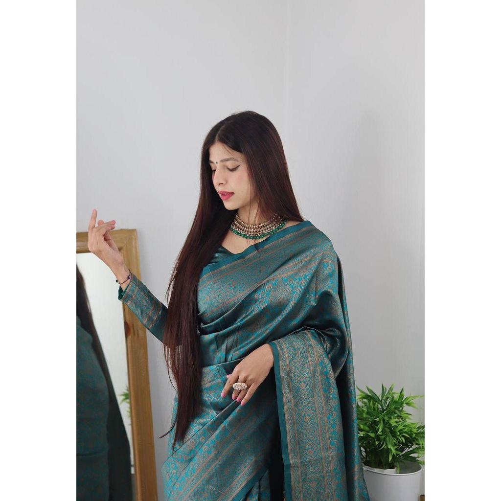 This Beautiful Saree Is Elegantly Decorated with Gorgeous Solid Jacquard Weave That Gives a Perfect Look To the Outfit.