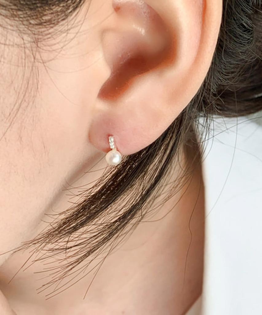 Alleun Silver 925 Pearl Cubic Drop Earrings