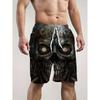 Letní 3D potisk lebky Šortky Módní Ležérní Plážové Pánské šortky