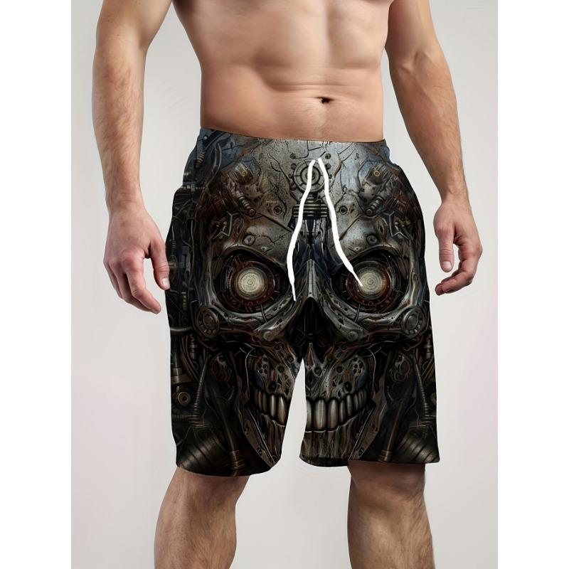 Letní 3D potisk lebky Šortky Módní Ležérní Plážové Pánské šortky