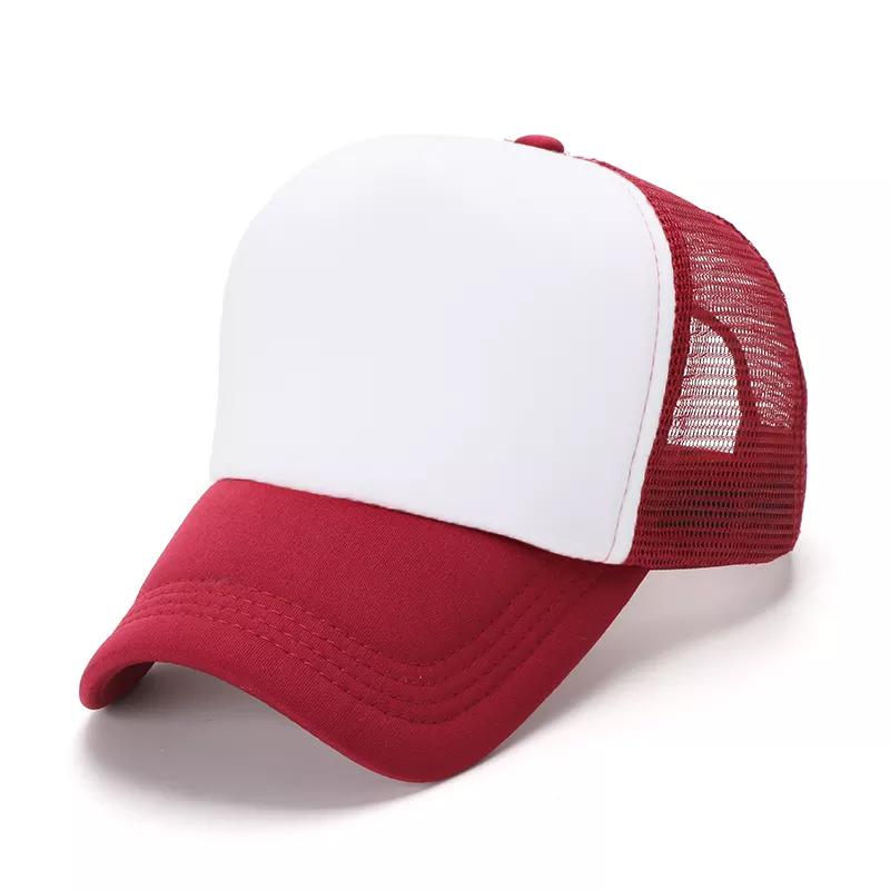 OEM 5 Panel Sport Cap Gorras Foam Mesh Trucker Hat Custom Logo Design Pattern 3D Embroidery Sublimation Print Promotional Hat