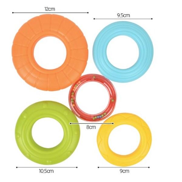 Oz Toy Melody Musical Roly Poly Ring Stacking Set HE0295, Mixed Colors, 1 Set, Korean Baby Products