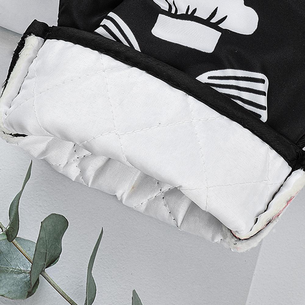 Piece Cute Non-slip Black Gray Cotton Fashion Nordic Kitchen Cooking Microwave Gloves Baking BBQ Potholders Oven Mitts