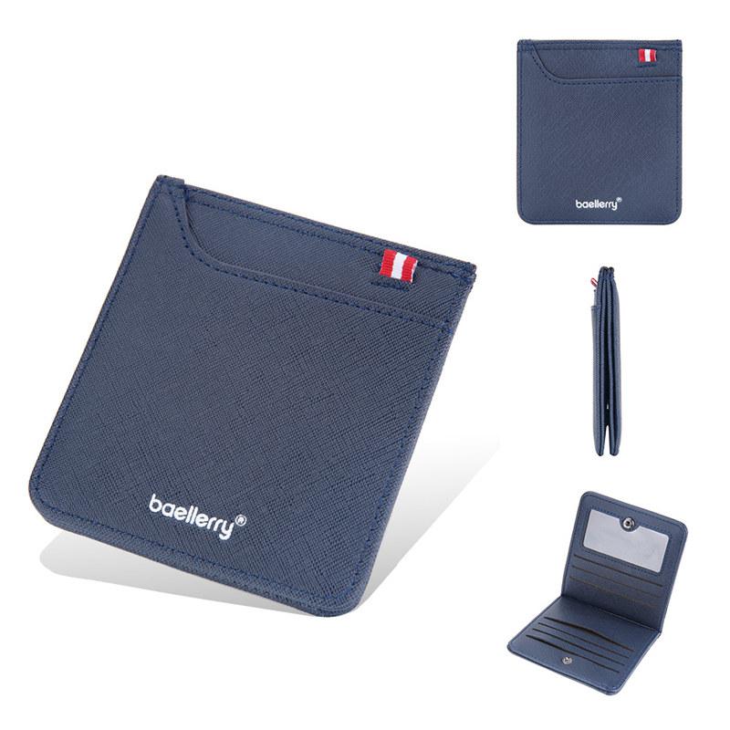 

Мужской держатель для карт Baellerry, модный винтажный дизайн, визитницы, зажимы для денег 11.5*10.5*1.5cm синий