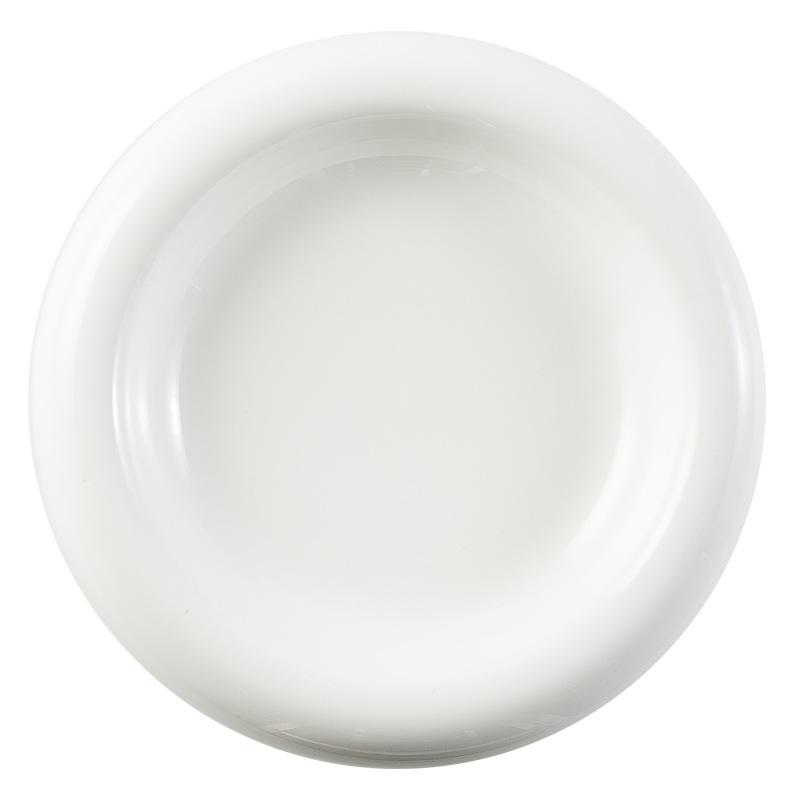 Pure White Vegetable Plate Ceremonial Tableware Hotel Artistic Conception Plate Cold Dish Plate High-Grade White Porcelain Plate Commercial Round Deep