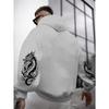 Dragon Element Print Pocket Hooded Sweatshirt Is Suitable for Daily Holiday Outdoor Wear, Autumn And Winter Thickened Men'S Print Hoodie
