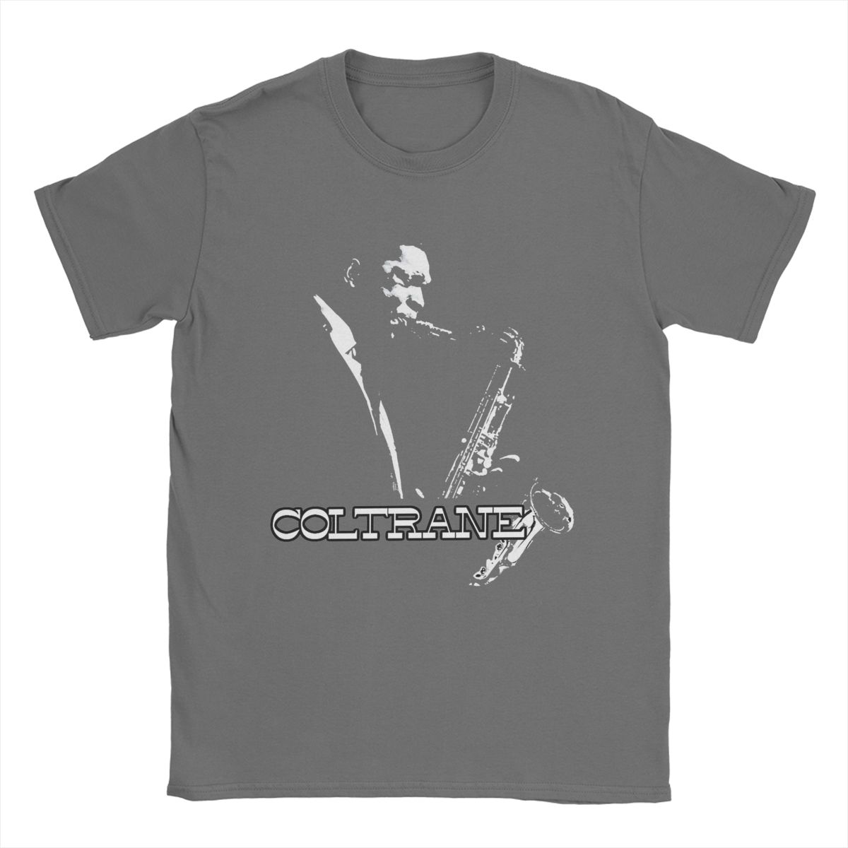 BenberFashion John Coltrane T-shirts Heren 100% Katoen Nieuwigheid T-shirts Ronde Hals T-shirt Korte Mouw Kleding Feest L