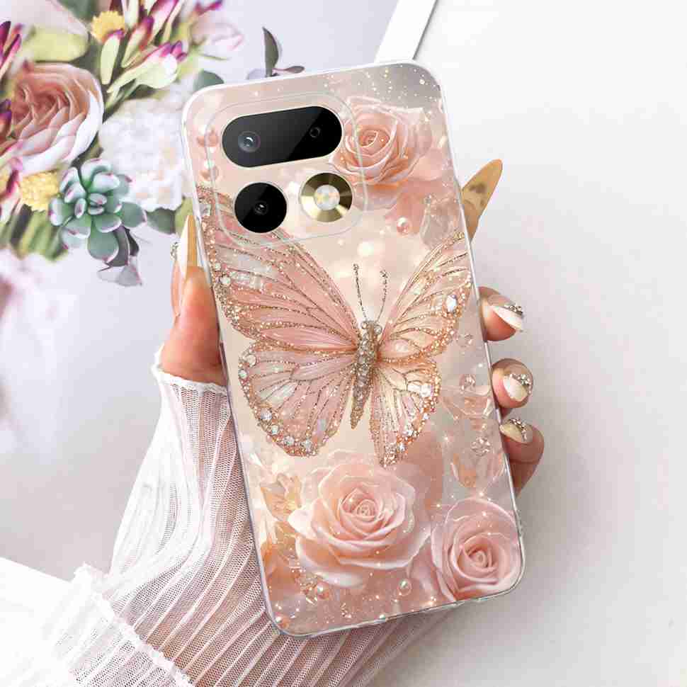 For Realme 16 Pro Plus 5G Case RMX5131 Bling Butterfly Silicone Phone Cases For Realme 16 Realme16 Pro+ Cover Shockproof Bumper