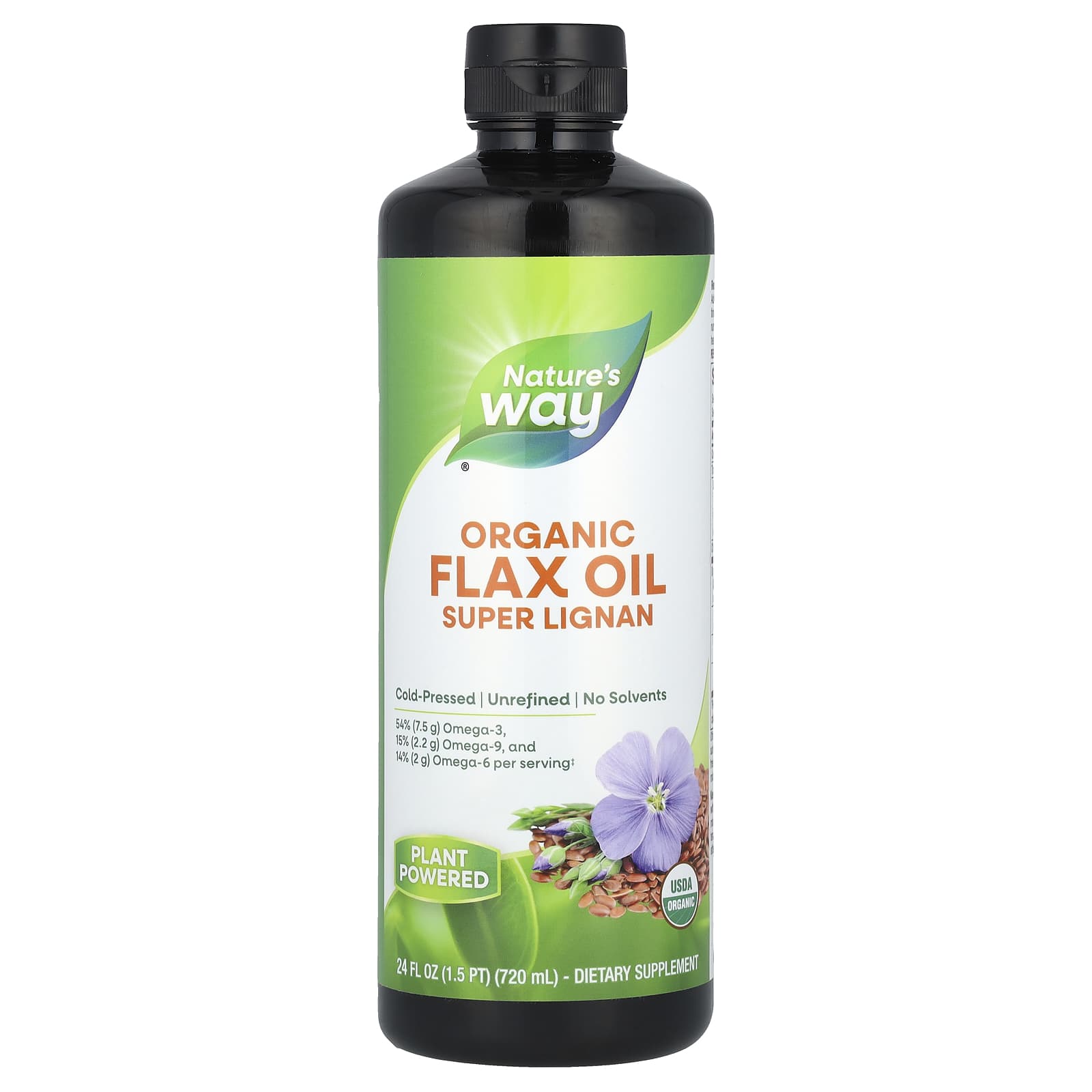 

Nature S Way, Organic Flaxseed Oil, Super Lignans, 720Ml (24 Fl Oz)