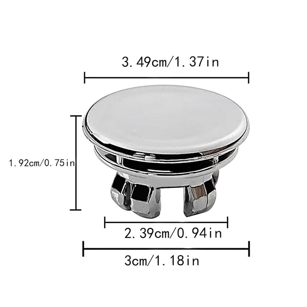 1PC Sink Overflow Cap Sink Basin Overflow Trim Ring 22-24mm Double Layer Vanity Sink Overflow Cap For Kitchen Sink