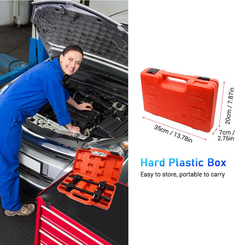 2 Pack Coil Spring   Tool with Plastic Box   Heavy Duty Macpherson Strut Spring   Assembly Repair Attachments for Automotive